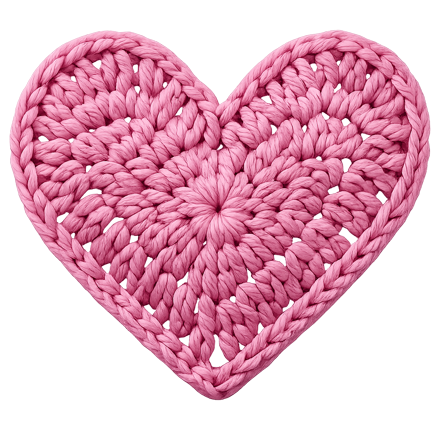 Handmade crochet heart